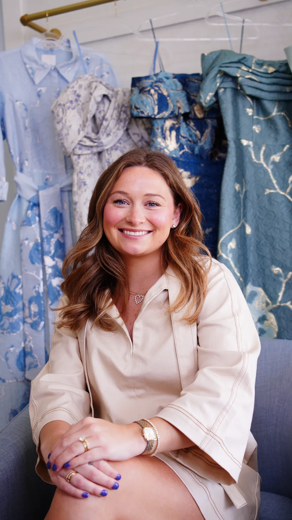 An Occasions stylist in the boutique