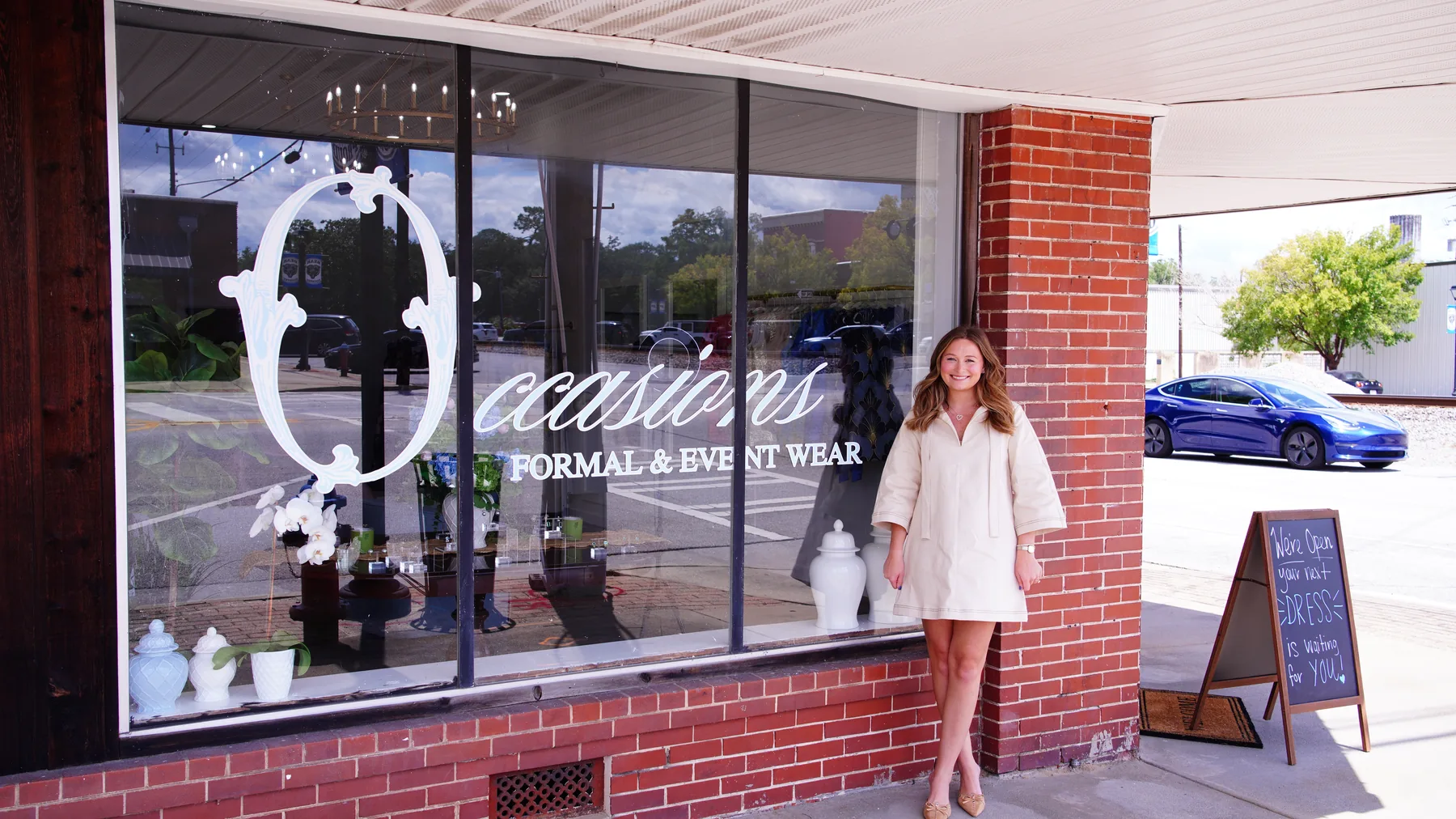 The storefront of Occasions Formal and Event Wear
