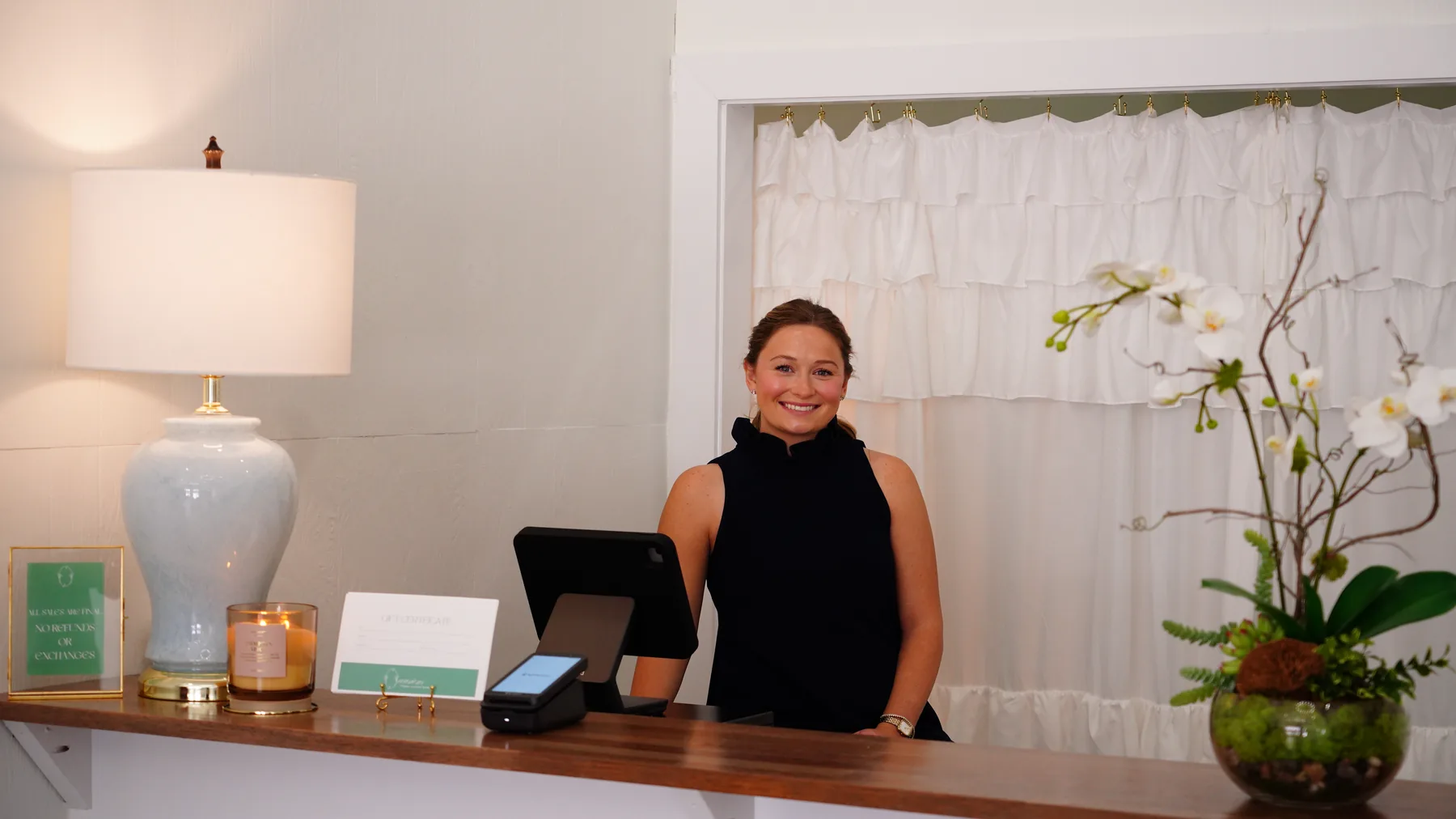 A warm welcome at the Occasions boutique